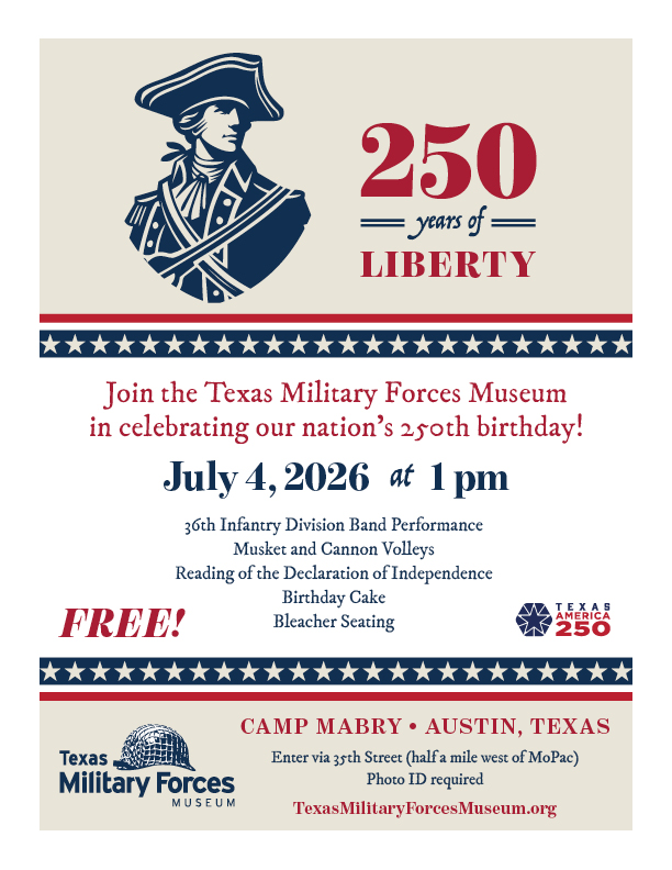 250 Years of Liberty — July 4, 2026 event flyer