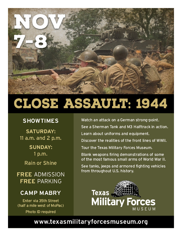 Close Assault: 1944 event flyer